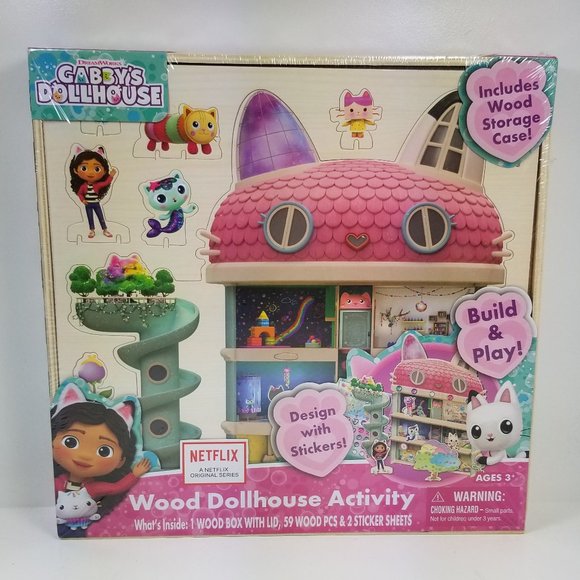 Netflix | Toys | Gabbys Dollhouse Wood Dollhouse Activity Toddler ...